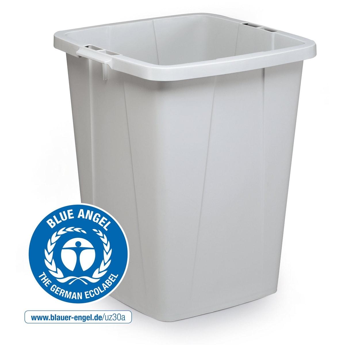 Poubelle DURABLE DURABIN ECO 90 litres gris, vue d'ensemble