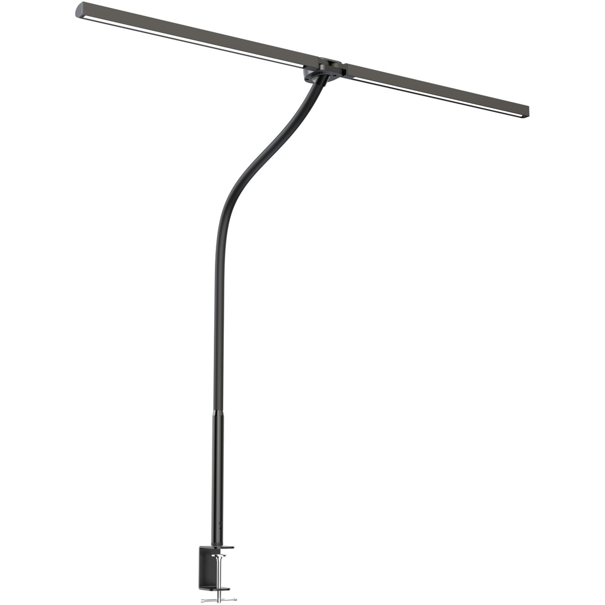 Lampe de bureau LED à pince, deux modules, télécommande Albatross CEP - Lampe de bureau LED à pince CEP Albatross noire, deux modules