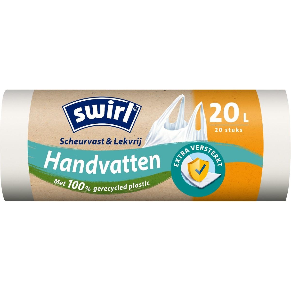 Rouleau de 20 sacs, sacs poubelle swirl 20 litres blancs