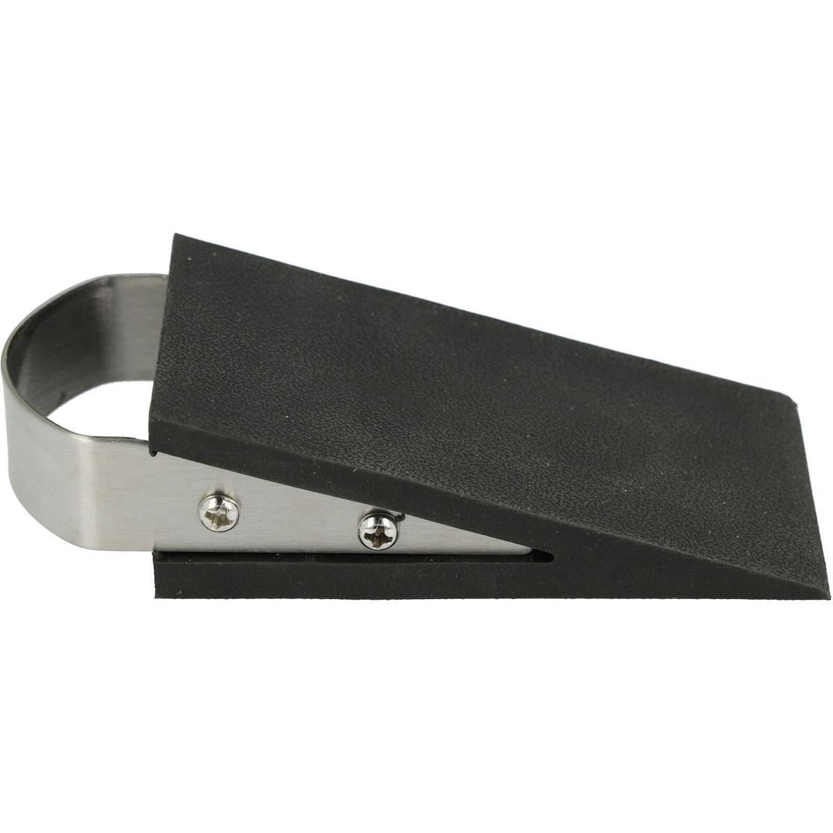 Poignée en inox, noire Cale-porte avec poignée WESTCOTT - Cale-porte WESTCOTT noire en coin, poignée en inox