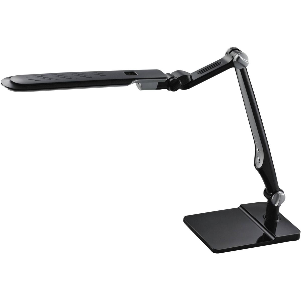 Lampe de bureau LED PAPERFLOW SANA noire, double bras articulé