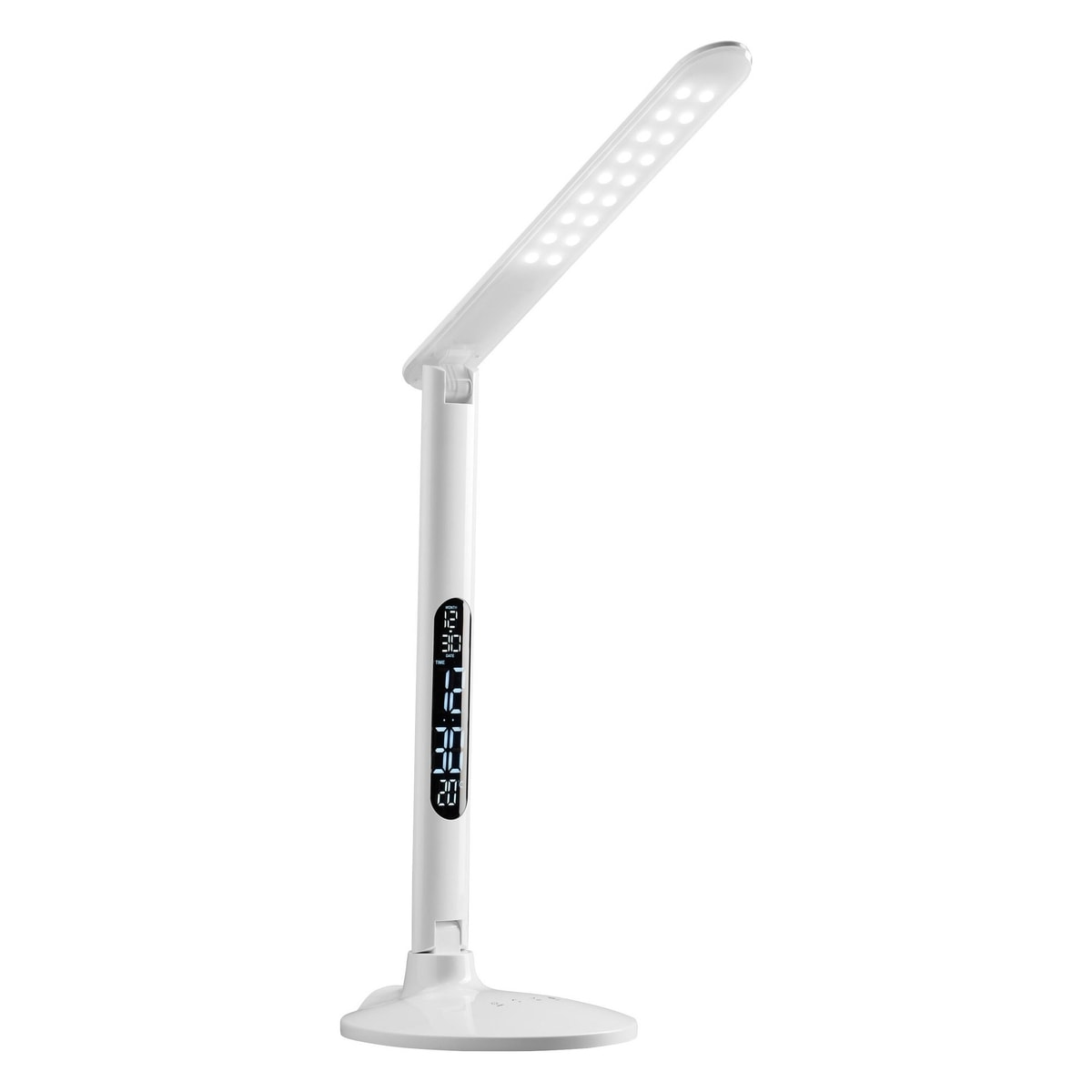 Lampe de bureau LED magnetoplan Strato blanche, écran dans le pied