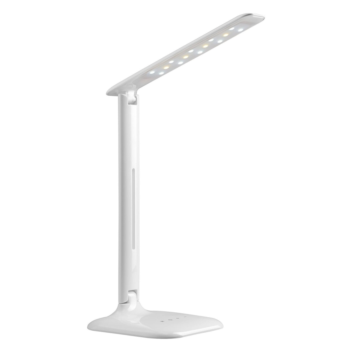Lampe de bureau LED magnetoplan Tropo blanche, pliable