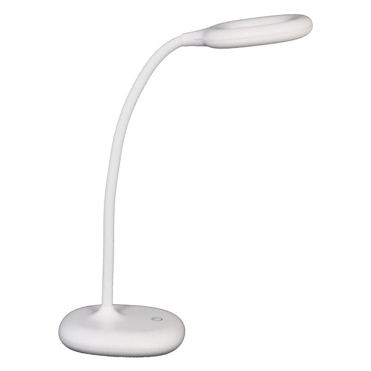 Lampe de bureau LED rechargeable UNILUX GALY 1800 blanche, col flexible