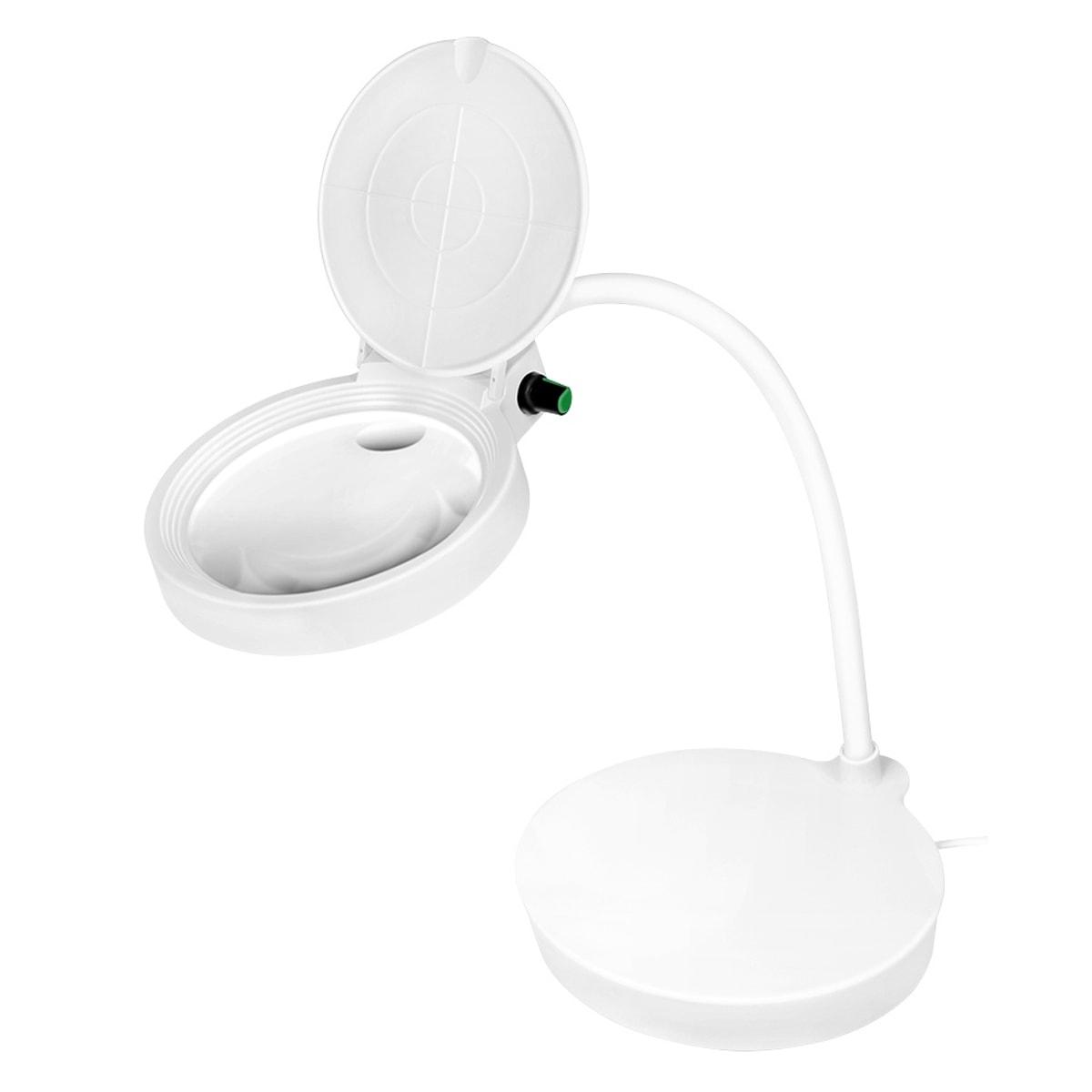 Lampe loupe LED LogiLink WZ0067 blanche, col flexible