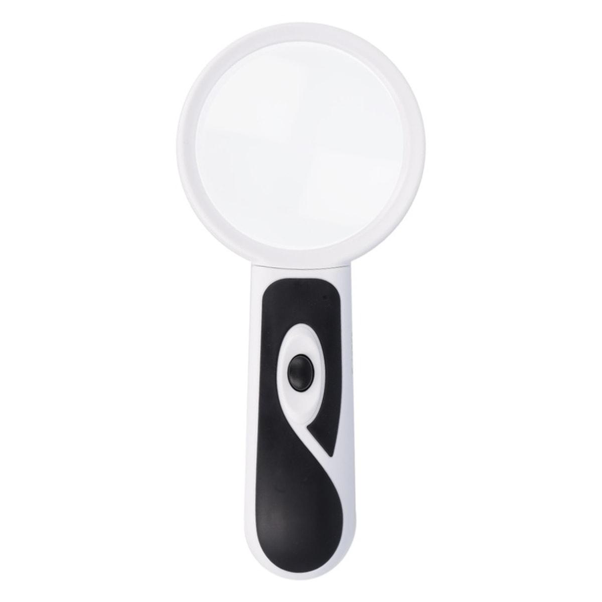 2 lentilles, poignée ergonomique Loupe à main éclairée LED FIRST AID ONLY - Loupe à main éclairée LED FIRST AID ONLY blanche et noire