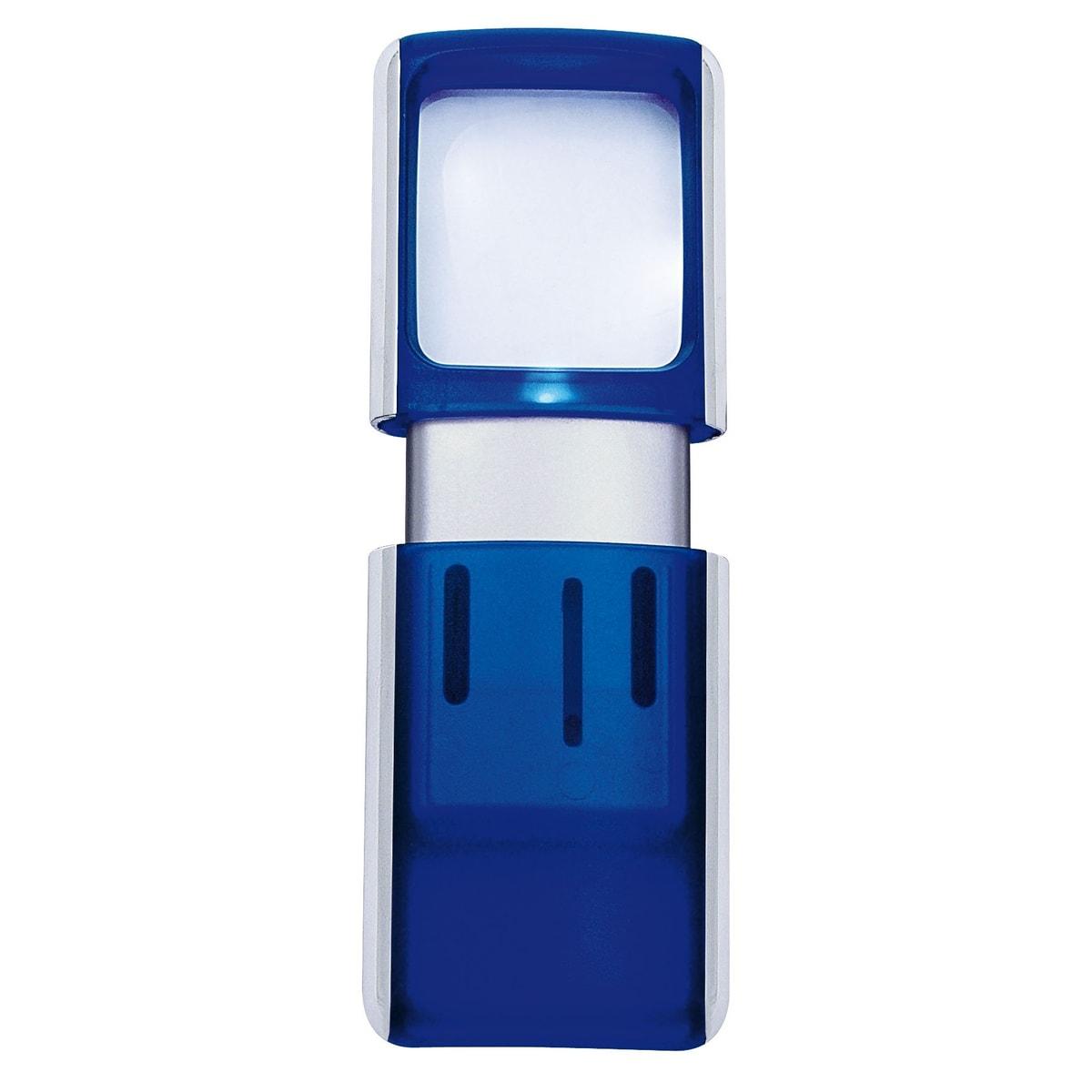 Coulissante, LED, x 3 Loupe de poche éclairée WEDO - Loupe de poche éclairée LED WEDO bleu translucide, coulissante