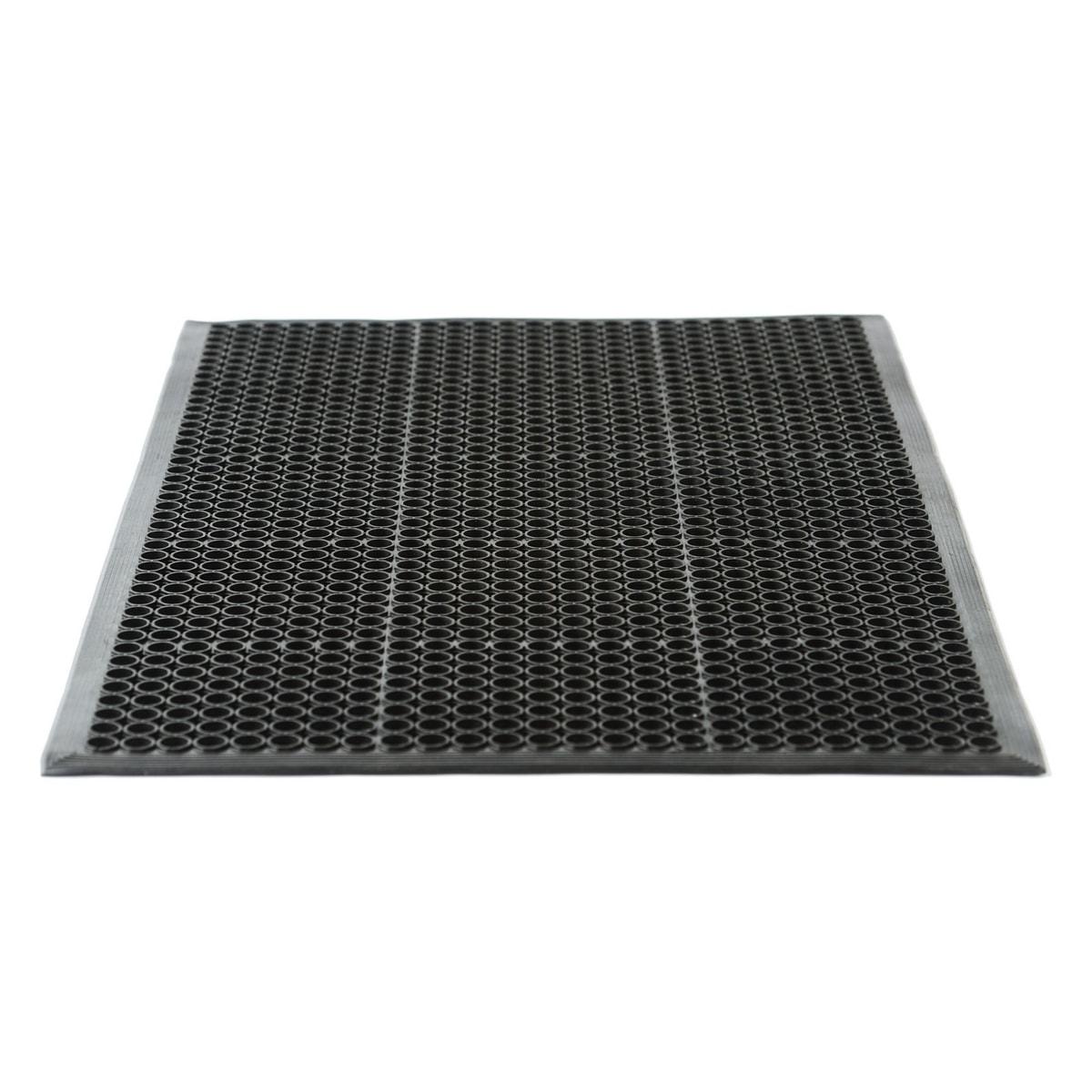 Caoutchouc naturel perforé, 90 × 150 cm, noir Caillebotis Yoga Grip Basic MILTEX - Caillebotis miltex Yoga Grip Basic noir en caoutchouc perforé