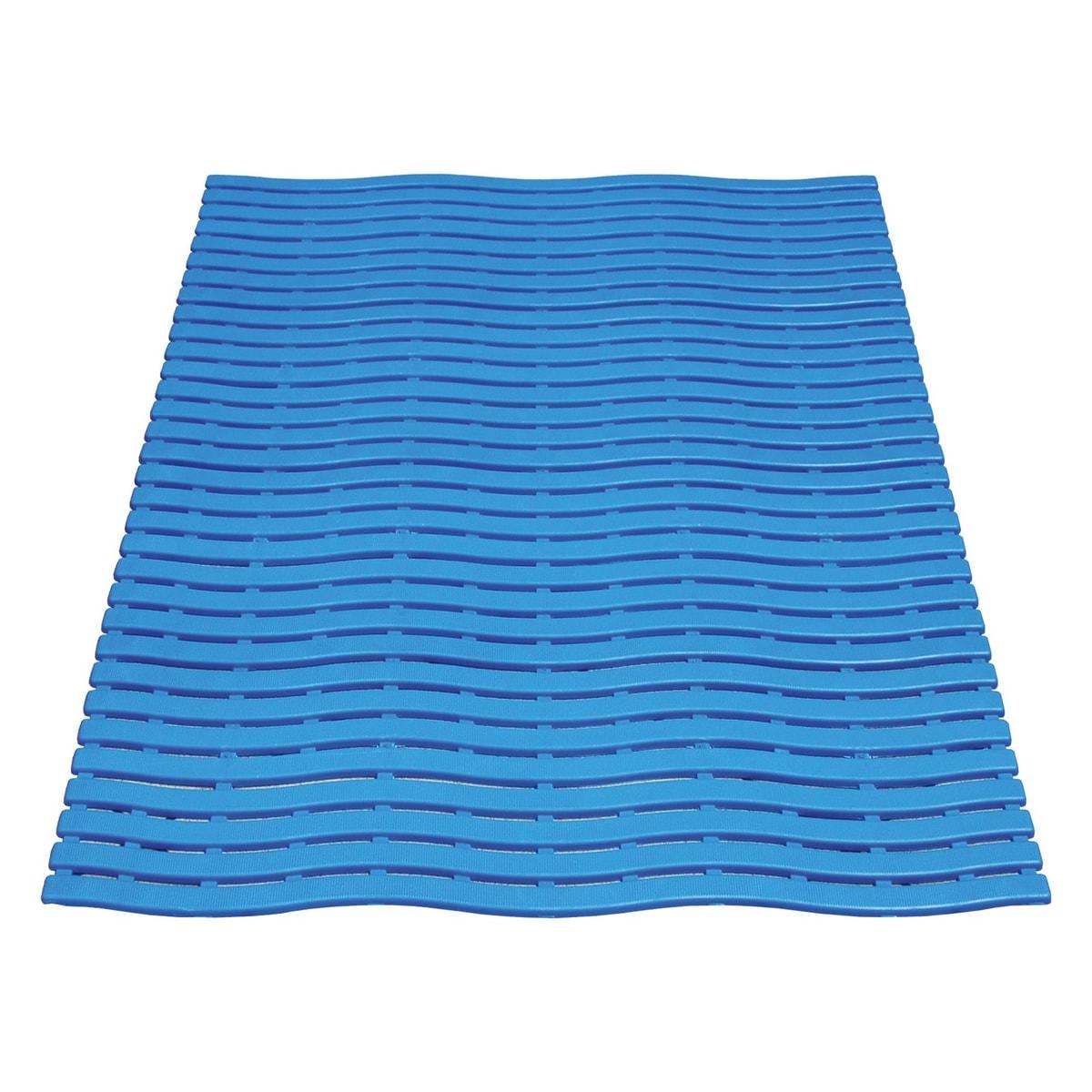 Polyéthylène pieds nus, résistant au chlore Caillebotis piscine Yoga Spa Basic MILTEX - Caillebotis miltex Yoga Spa Basic bleu en polyéthylène ajouré