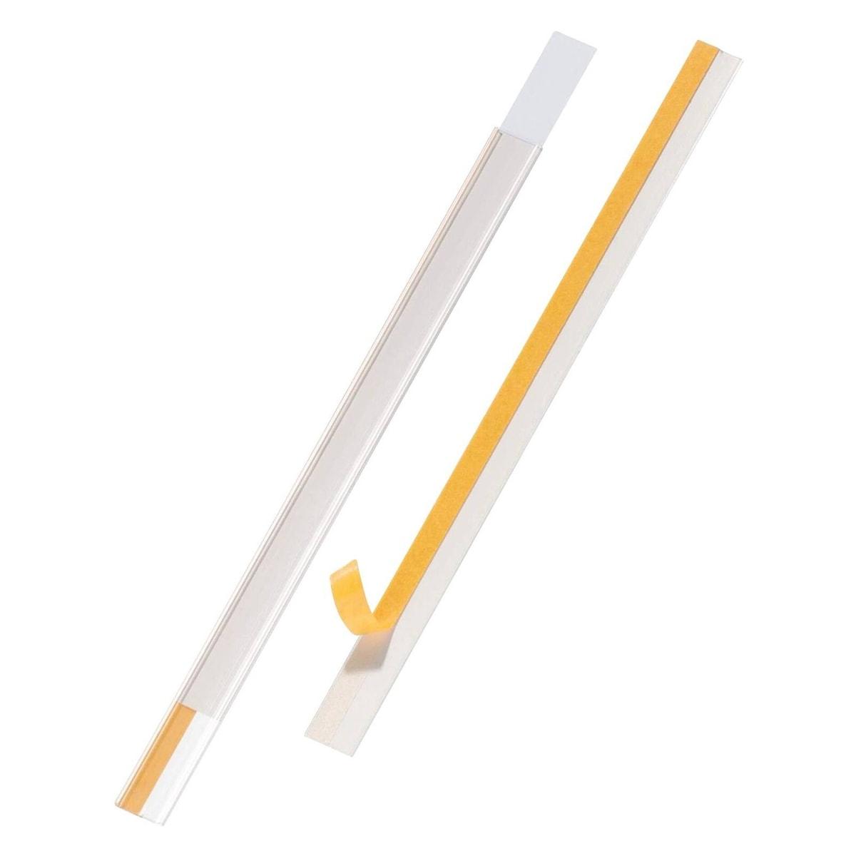 1 000 mm, transparent Rail porte-étiquettes SCANFIX DURABLE - Rail porte-étiquettes DURABLE SCANFIX 1000 x 40 mm, transparent, avec bande adhésive