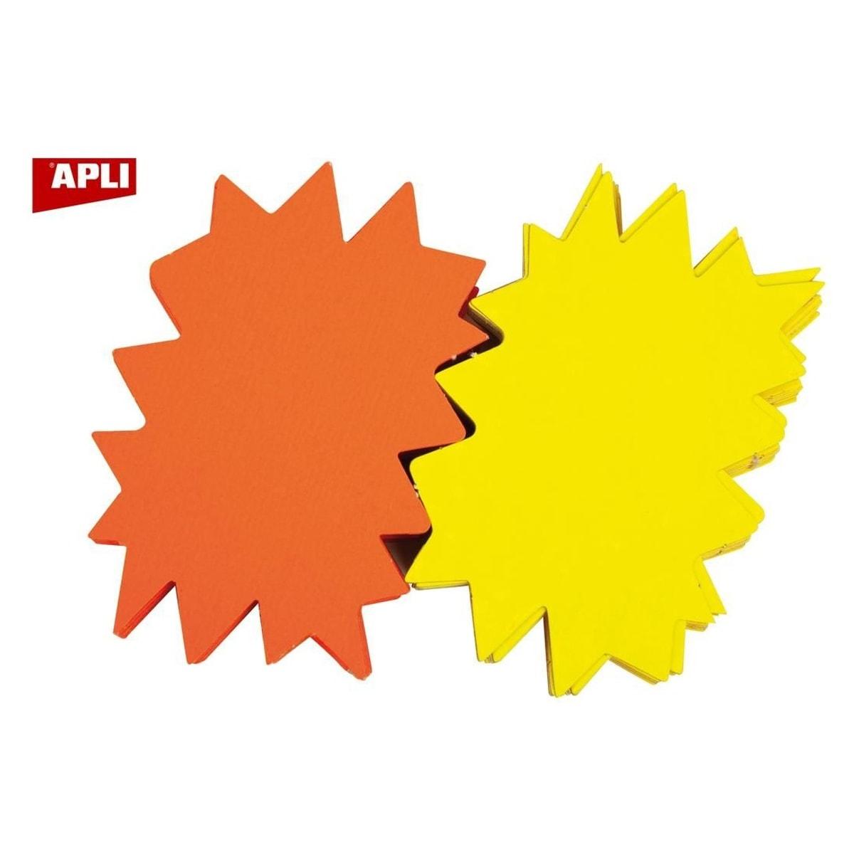 carton 680 g/m² Éclaté fluo non effaçable APLI - Éclaté fluo non effaçable APLI, faces jaune et orange