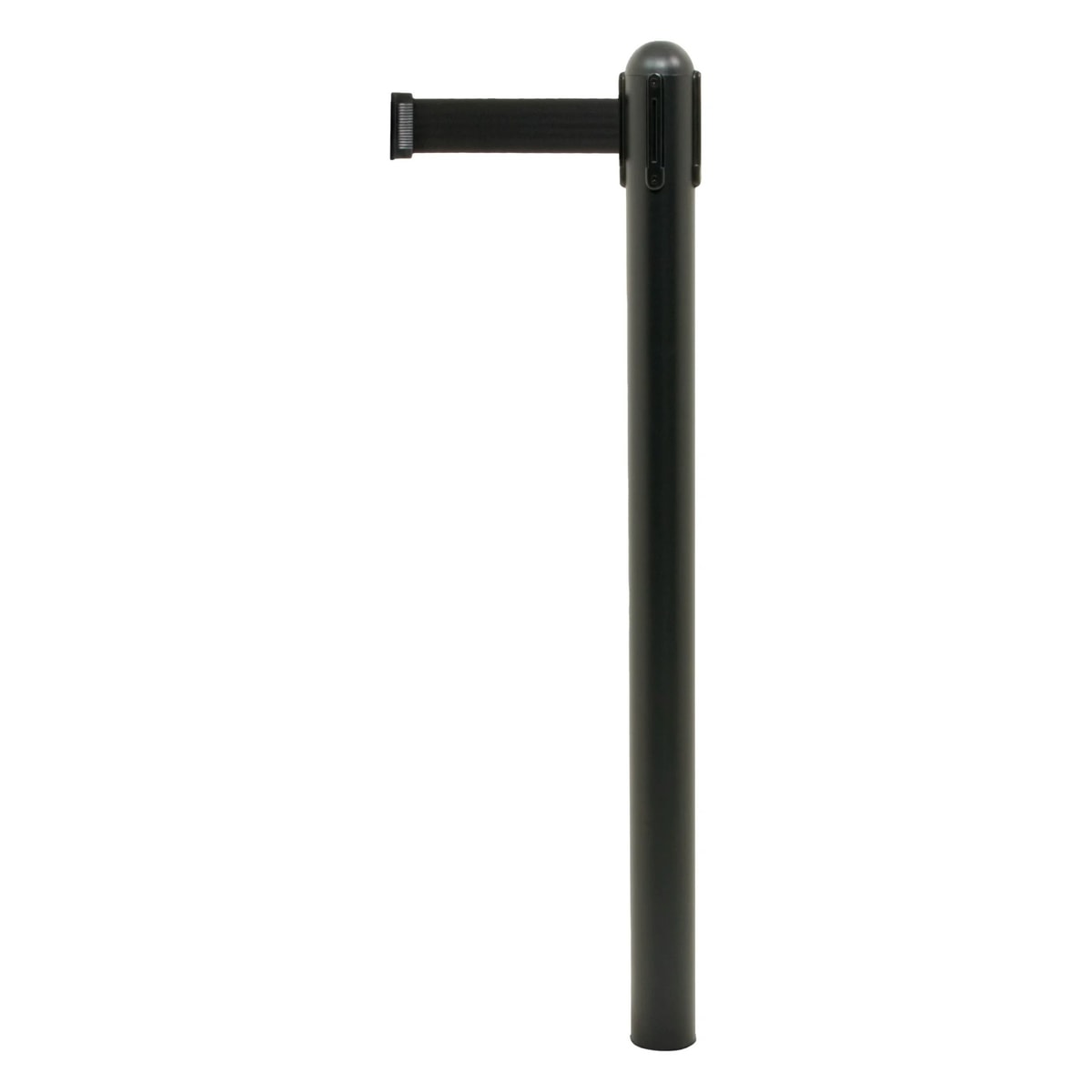 Sans pied, noir mat, sangle noire Poteau de guidage RETRACTABLE SECURIT - Poteau de guidage Securit RETRACTABLE noir mat, sans pied