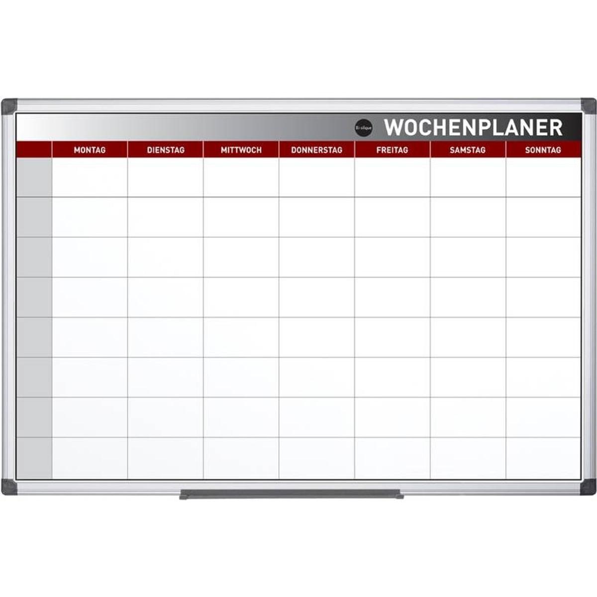 90 x 60 cm, impression en allemand Tableau planning hebdomadaire BI-OFFICE - Tableau planning hebdomadaire Bi-Office imprimé en allemand, 90 x 60 cm