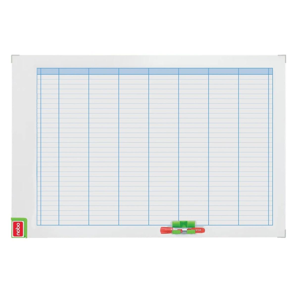 Magnétique, 90 x 60 cm, non daté Planning hebdomadaire Performance NOBO - Planning hebdomadaire Nobo Performance magnétique 90 x 60 cm avec marqueur