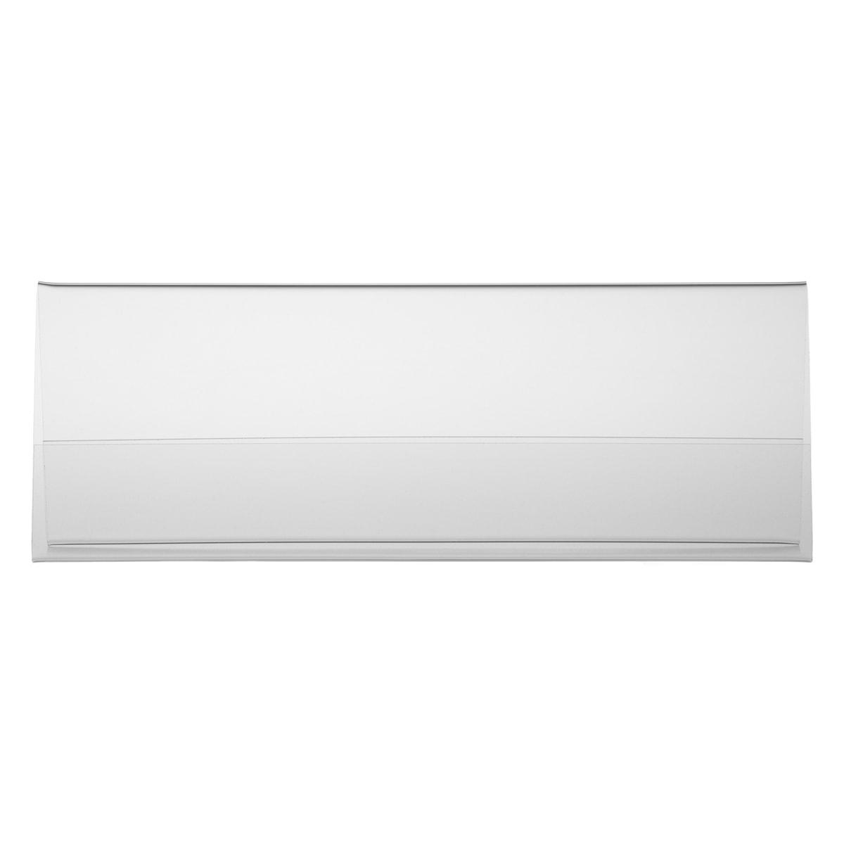 Porte-nom de table double face EUROPEL 300 x 105 mm en acrylique, vu de face