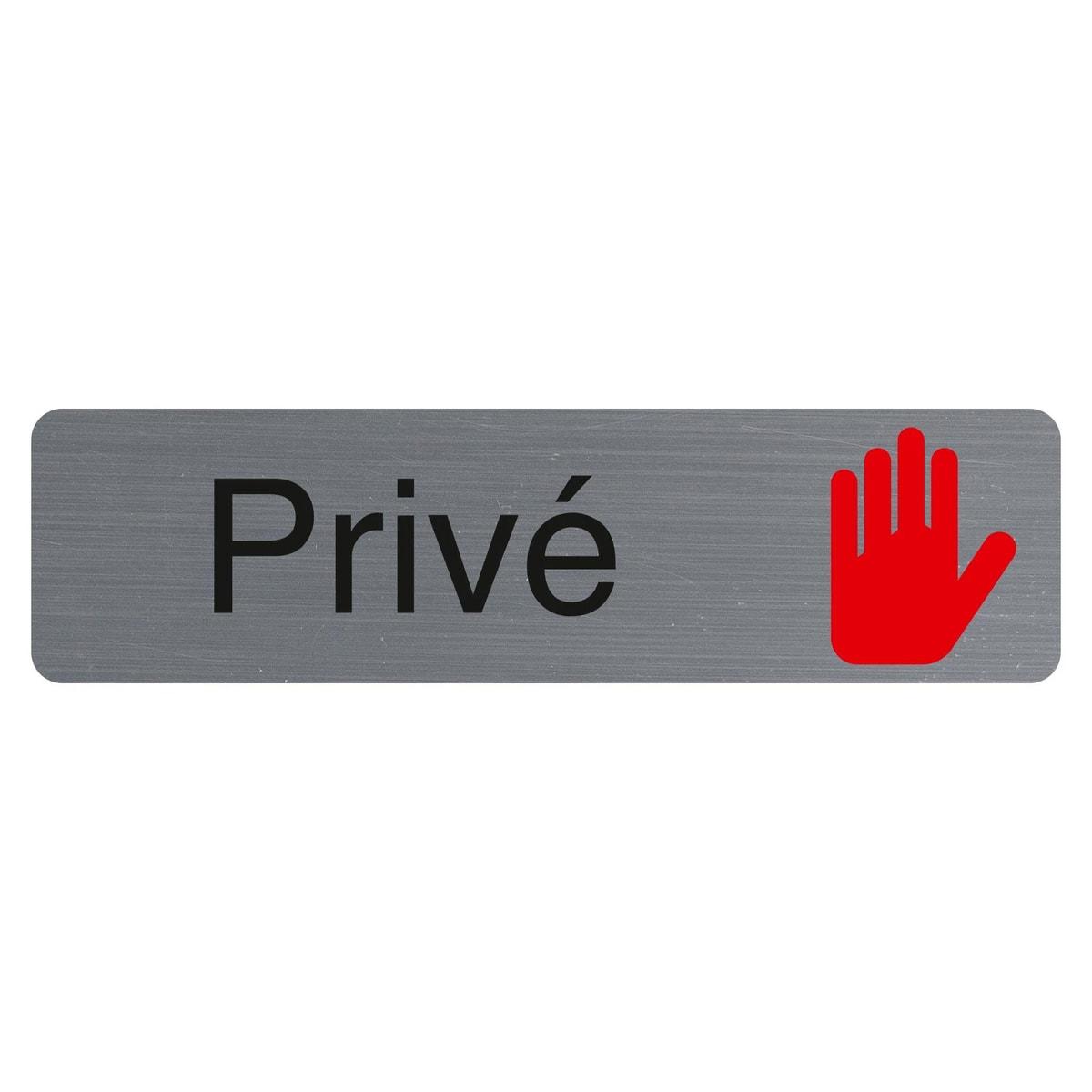 Plaque adhésive Privé EXACOMPTA 67150E, main rouge levée