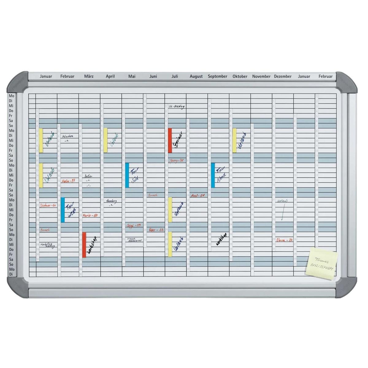 14 mois, mois, 2 semaines ou semaine, 94,5 x 61,5 cm, impression en allemand Planning annuel multifonction PRO FRANKEN - Planning annuel multifonction FRANKEN PRO garni, profils de cadre pivotants