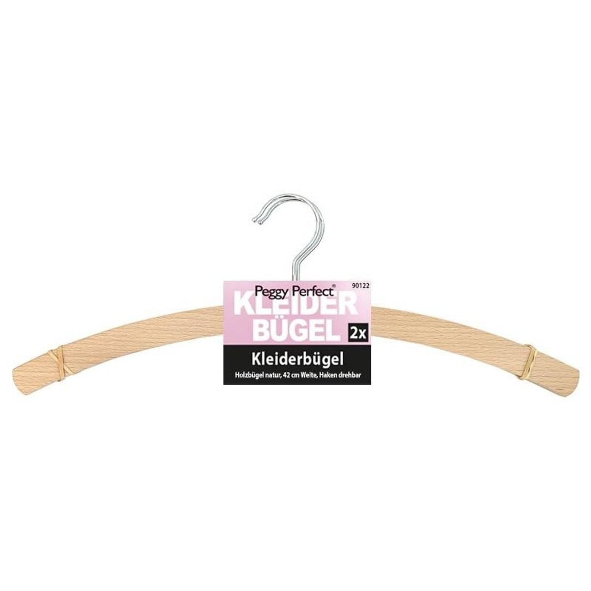 Lot de 2 cintres en bois Peggy Perfect, crochet pivotant