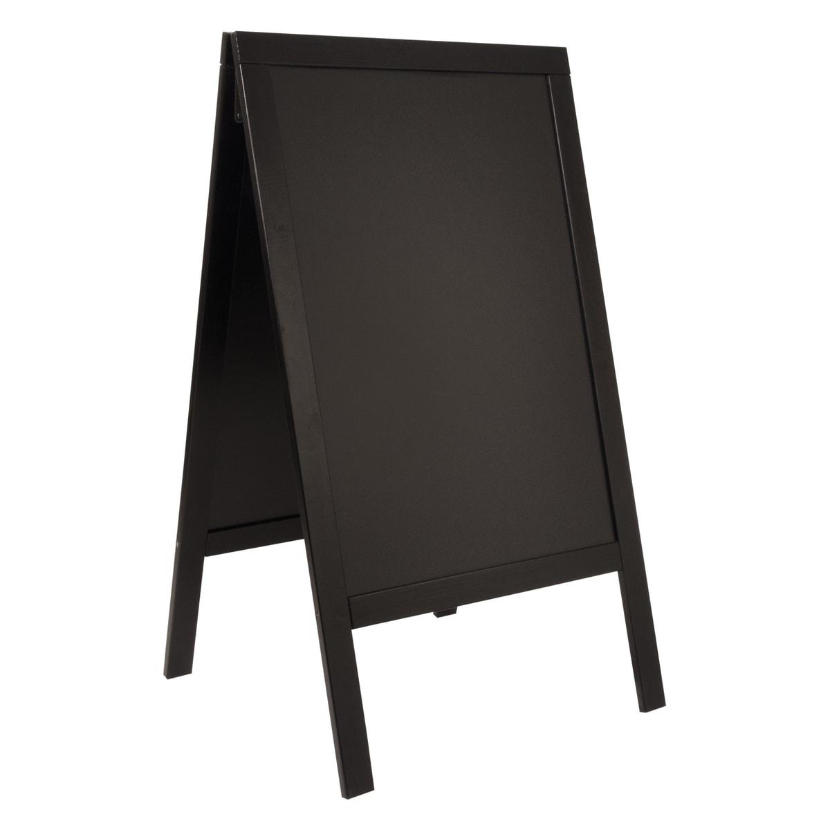 Stop-trottoir ardoise Securit WOODY cadre noir, ardoise 57 x 88 cm