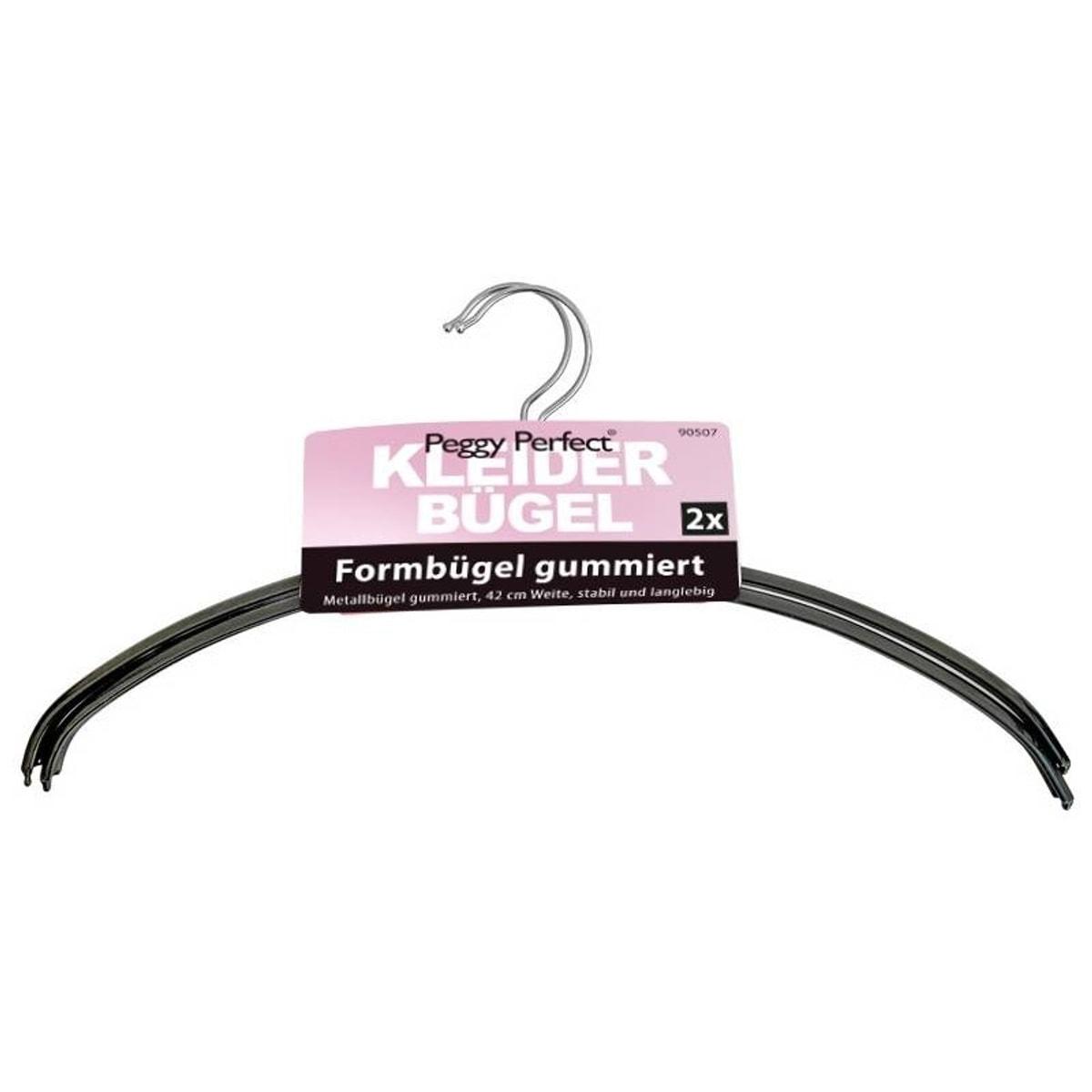 Lot de 2 cintres en métal caoutchouté Peggy Perfect