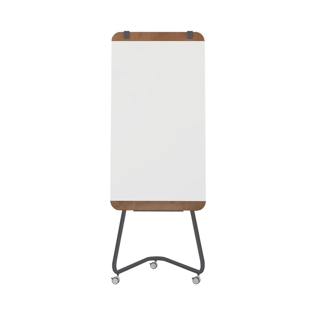 Acier laqué magnétique, cadre en bois, anthracite Paperboard mobile Ace BI-OFFICE - Paperboard mobile Bi-Office Ace, cadre en bois et piètement anthracite