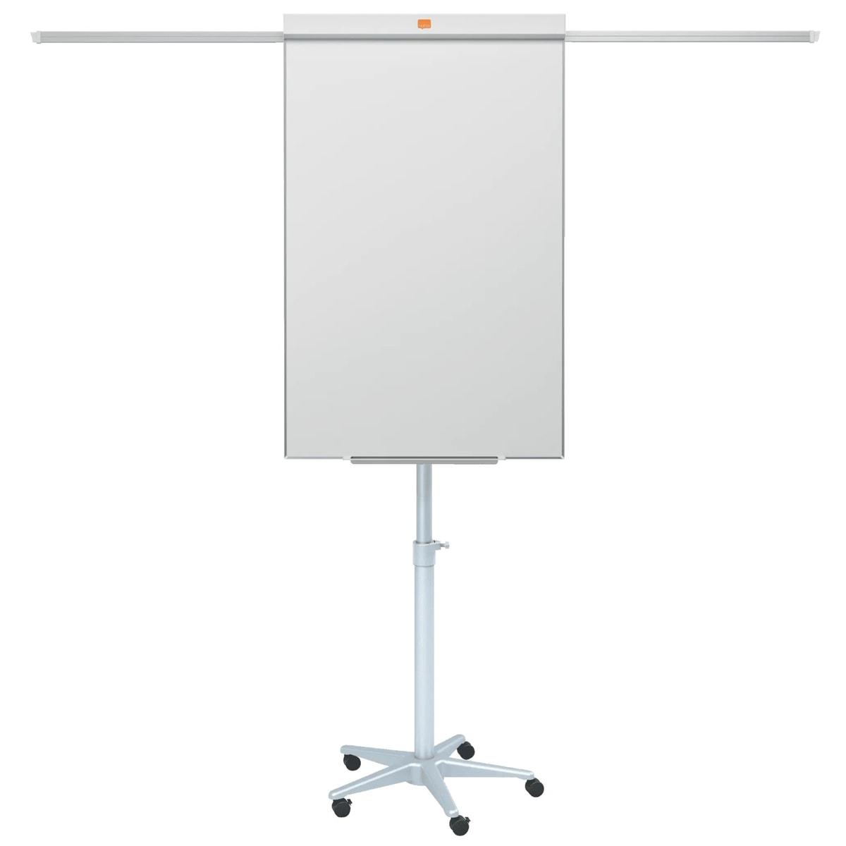 Acier laqué magnétique, 2 bras extensibles Paperboard mobile Impression Pro NOBO - Paperboard mobile nobo Impression Pro, bras extensibles sortis