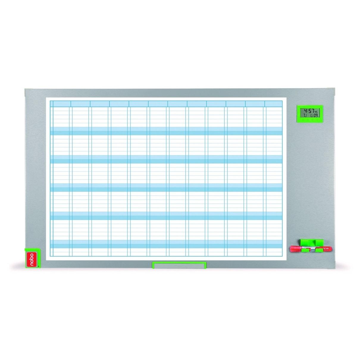 Planning calendrier Nobo Performance Plus avec affichage de la date et de l'heure