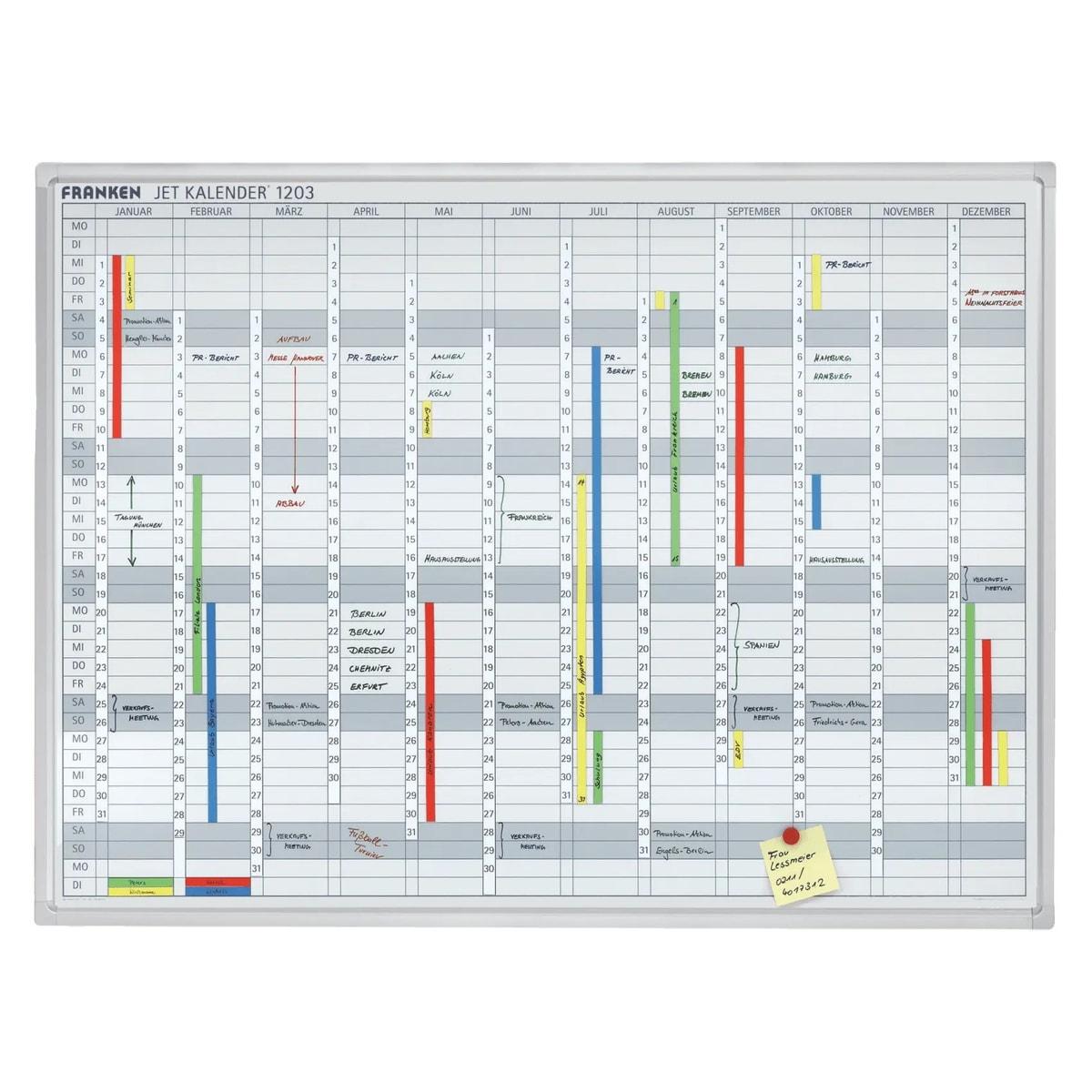 Planning annuel FRANKEN JetKalender grand format 120 x 90 cm