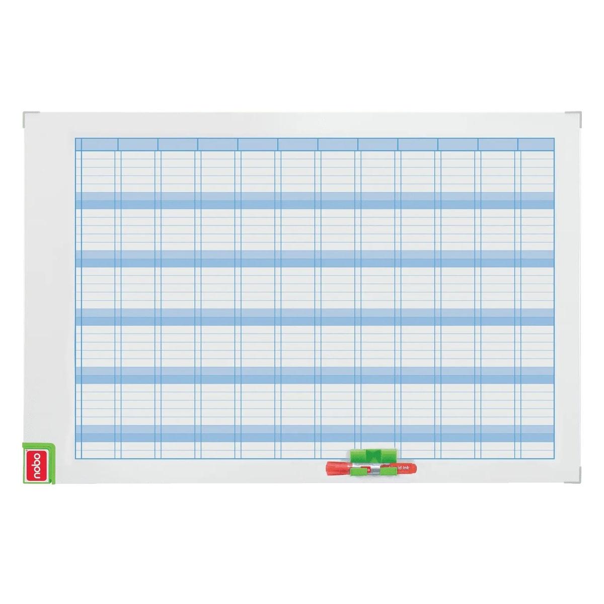 Planning annuel Nobo Performance magnétique 90 x 60 cm