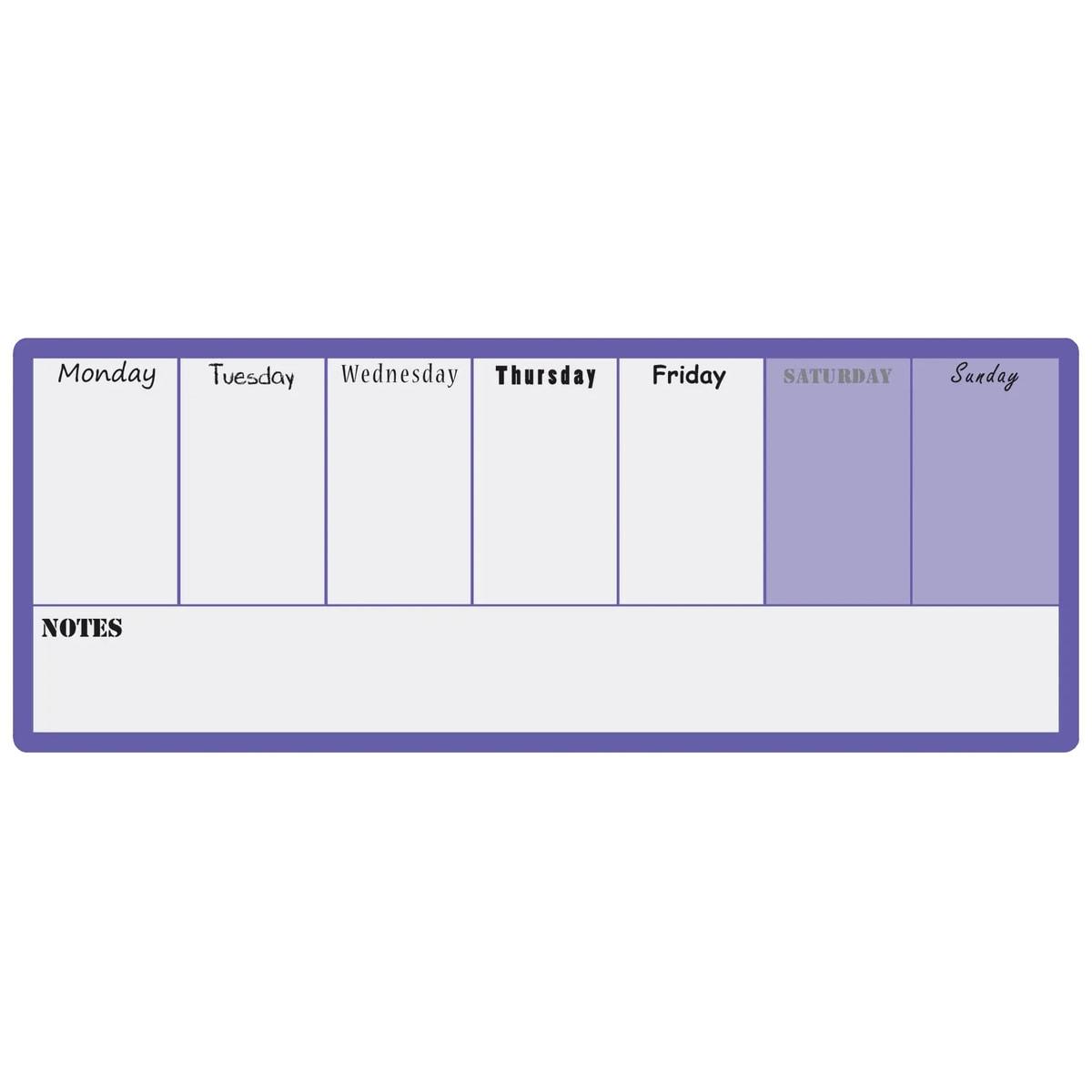 Mini planning hebdomadaire magnétique Nobo violet