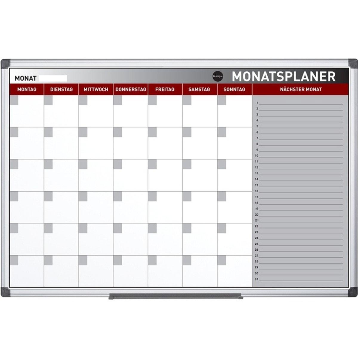 Planning mensuel Bi-Office Maya imprimé en allemand, 90 x 60 cm