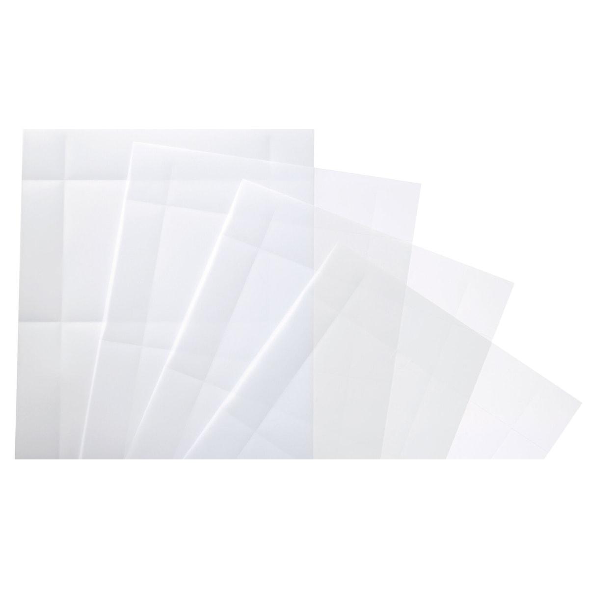 Feuilles A4 microperforées de films DURABLE 4831 pour plaques de porte CRYSTAL SIGN 148 x 105 mm