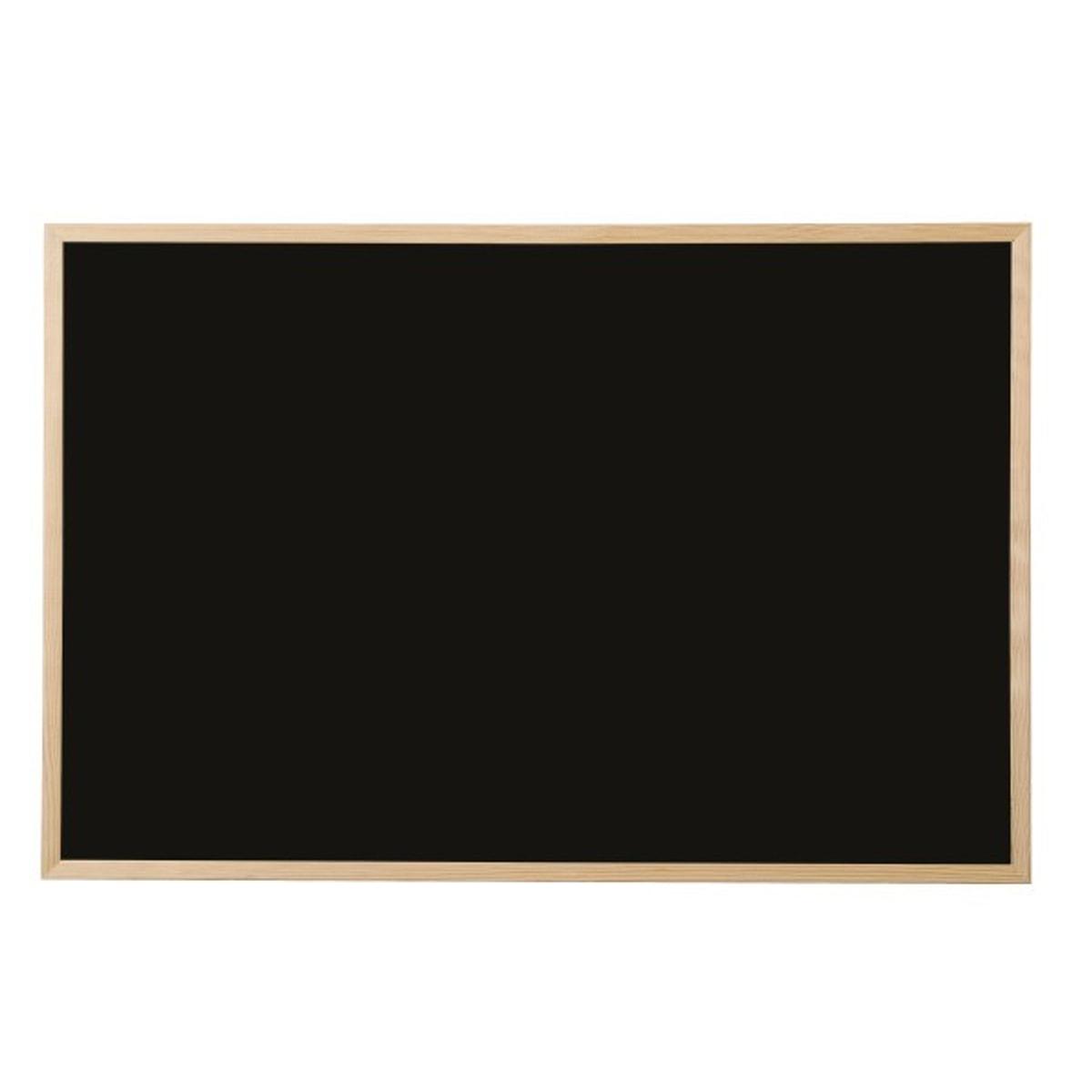 Tableau craie Bi-Office Basic, surface noire, cadre en pin