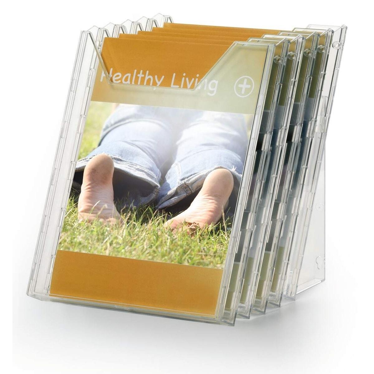 Porte-brochures COMBIBOXX XL DURABLE, 5 bacs A4, posé sur table