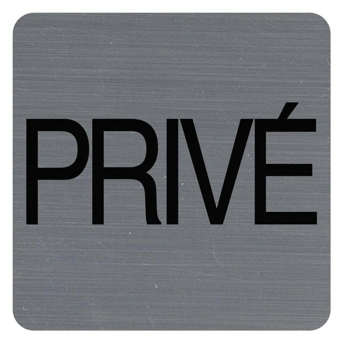 Panneau Privé adhésif EXACOMPTA 67177E carré, aspect aluminium brossé