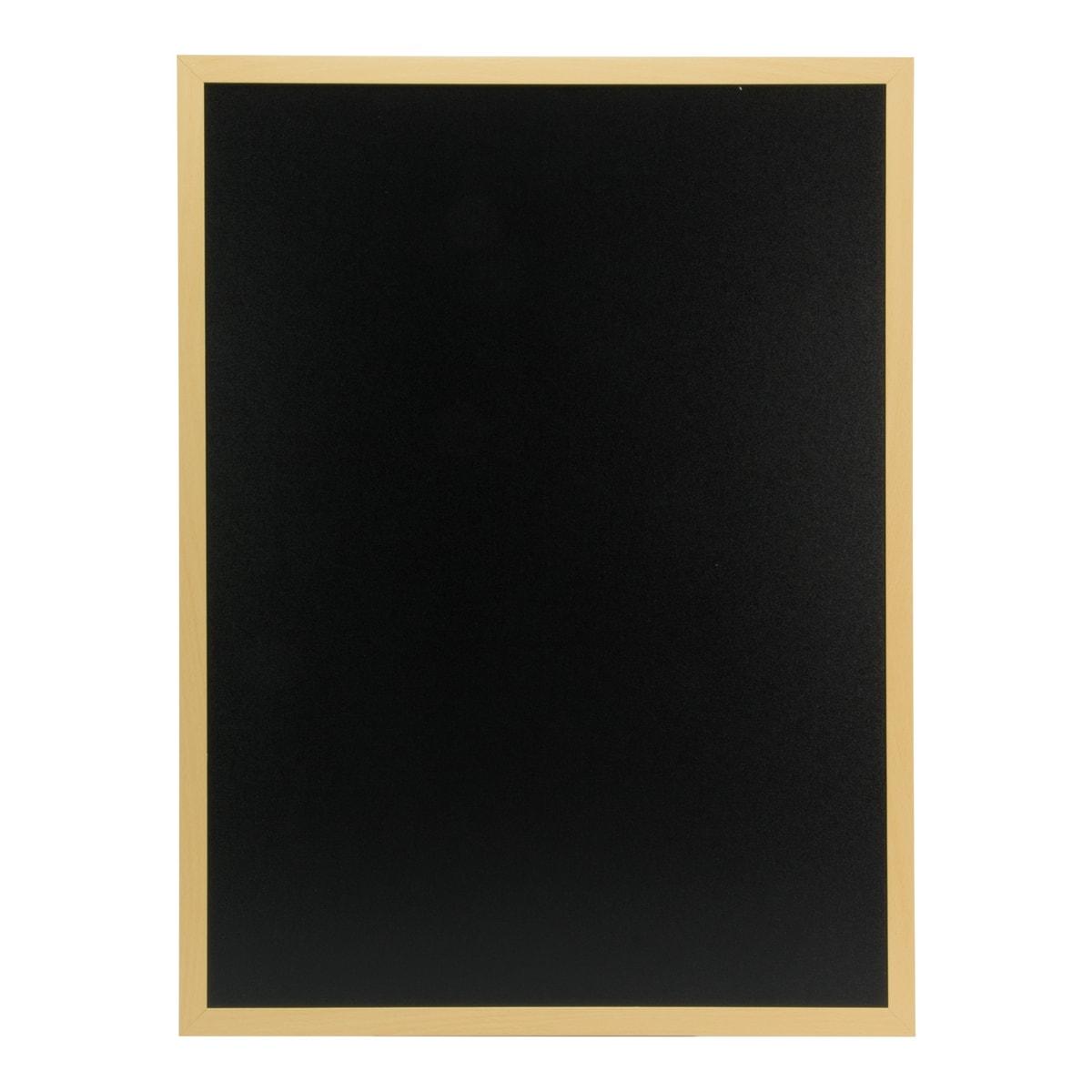 Tableau craie Securit WOODY cadre teck, 60 x 80 cm