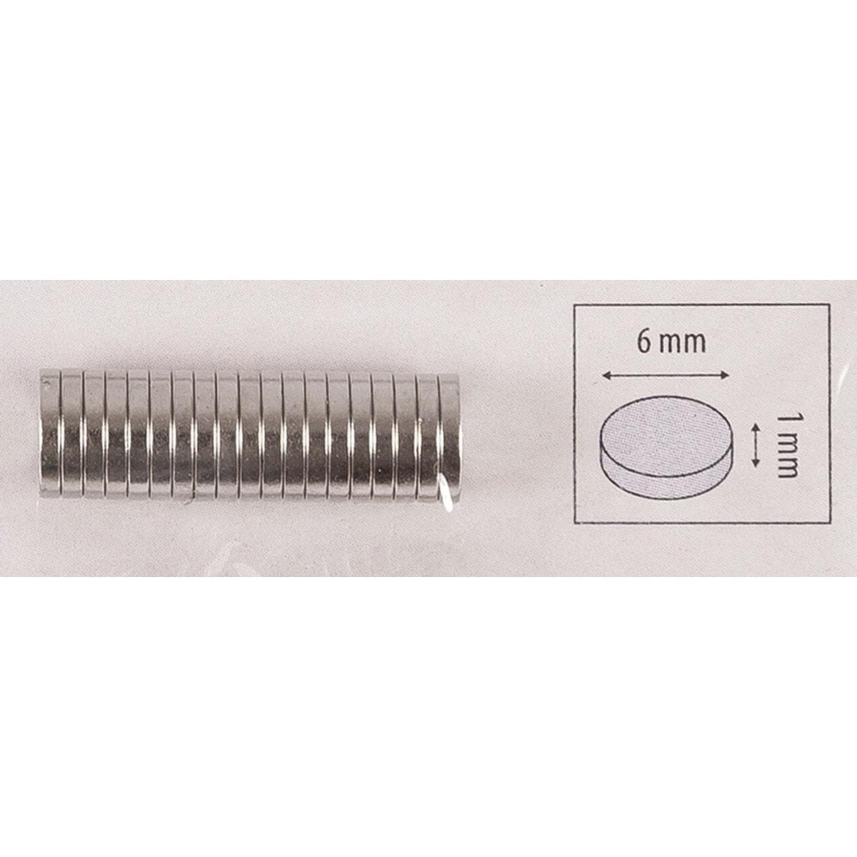 Mini-aimants néodyme folia de 6 mm de diamètre et 1 mm d'épaisseur