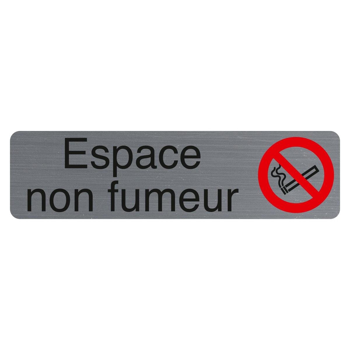 Plaque adhésive Espace non fumeur EXACOMPTA 67174E, cigarette barrée rouge