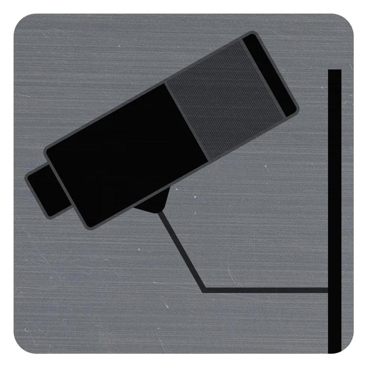 Plaque adhésive Surveillance caméra EXACOMPTA 67180E carrée, pictogramme de caméra