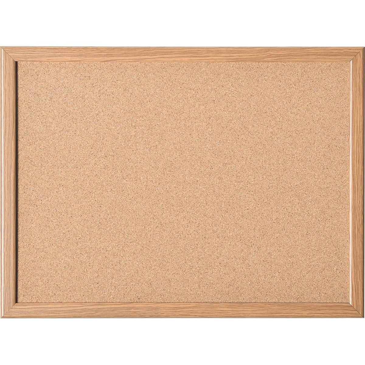 Tableau en liège magnetoplan à cadre en pin, 800 x 600 mm, de face