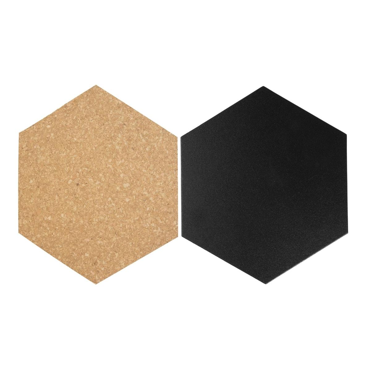 Set ardoises et liège Securit SILHOUETTE hexagones
