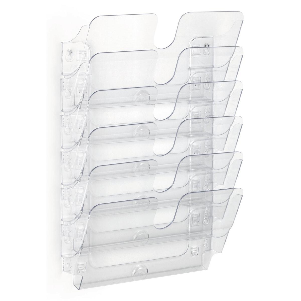 Trieur mural FLEXIPLUS DURABLE A4 paysage, 6 compartiments, transparent