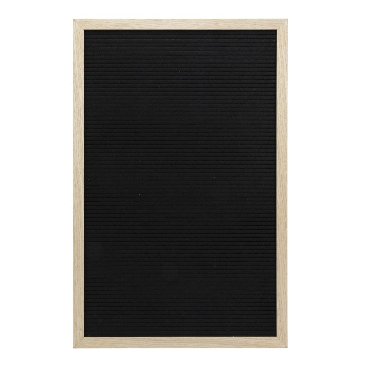 Letter board Securit en feutre à cadre en bois massif, 400 x 600 mm, de face