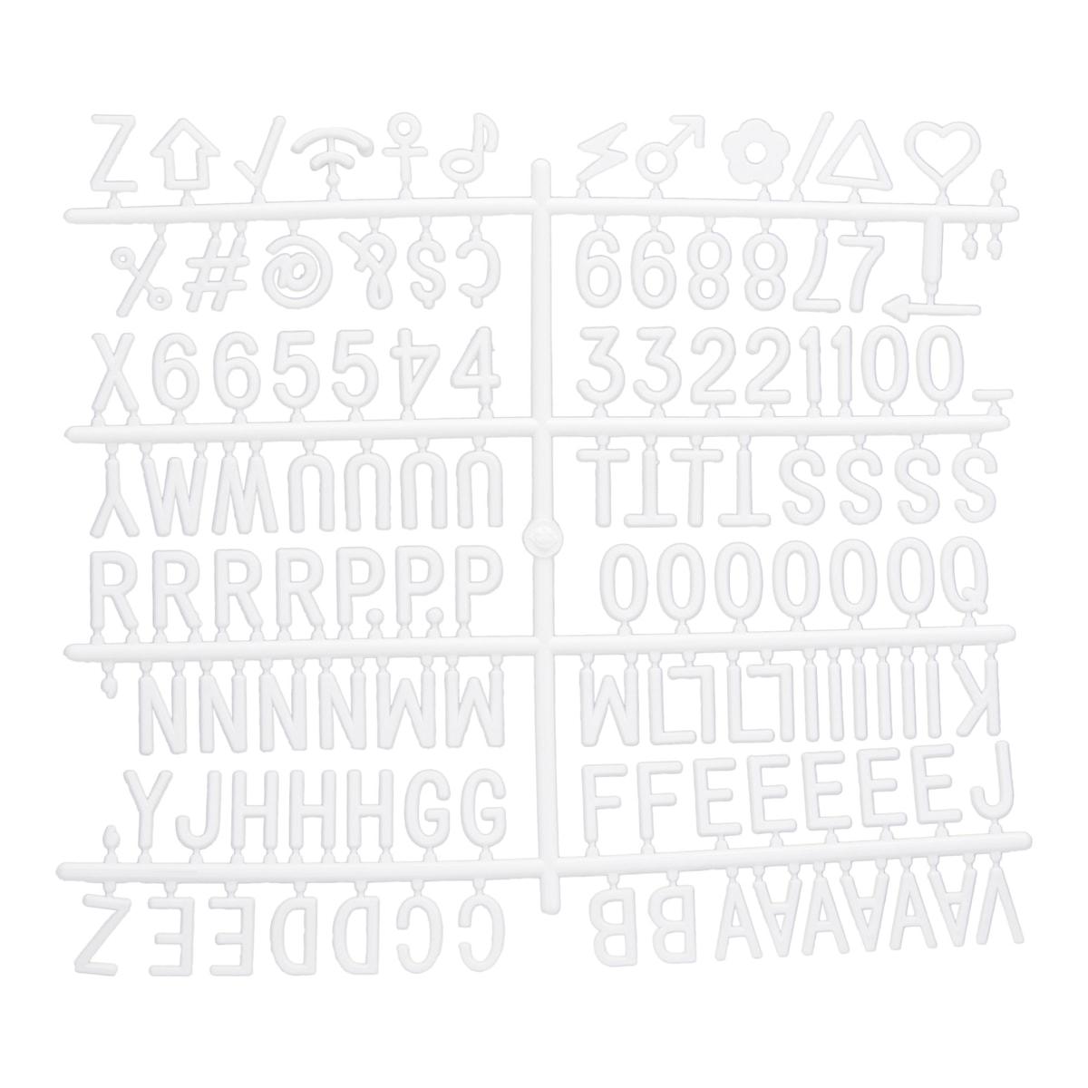 Jeu de 256 lettres, chiffres et symboles blancs Securit pour letter board