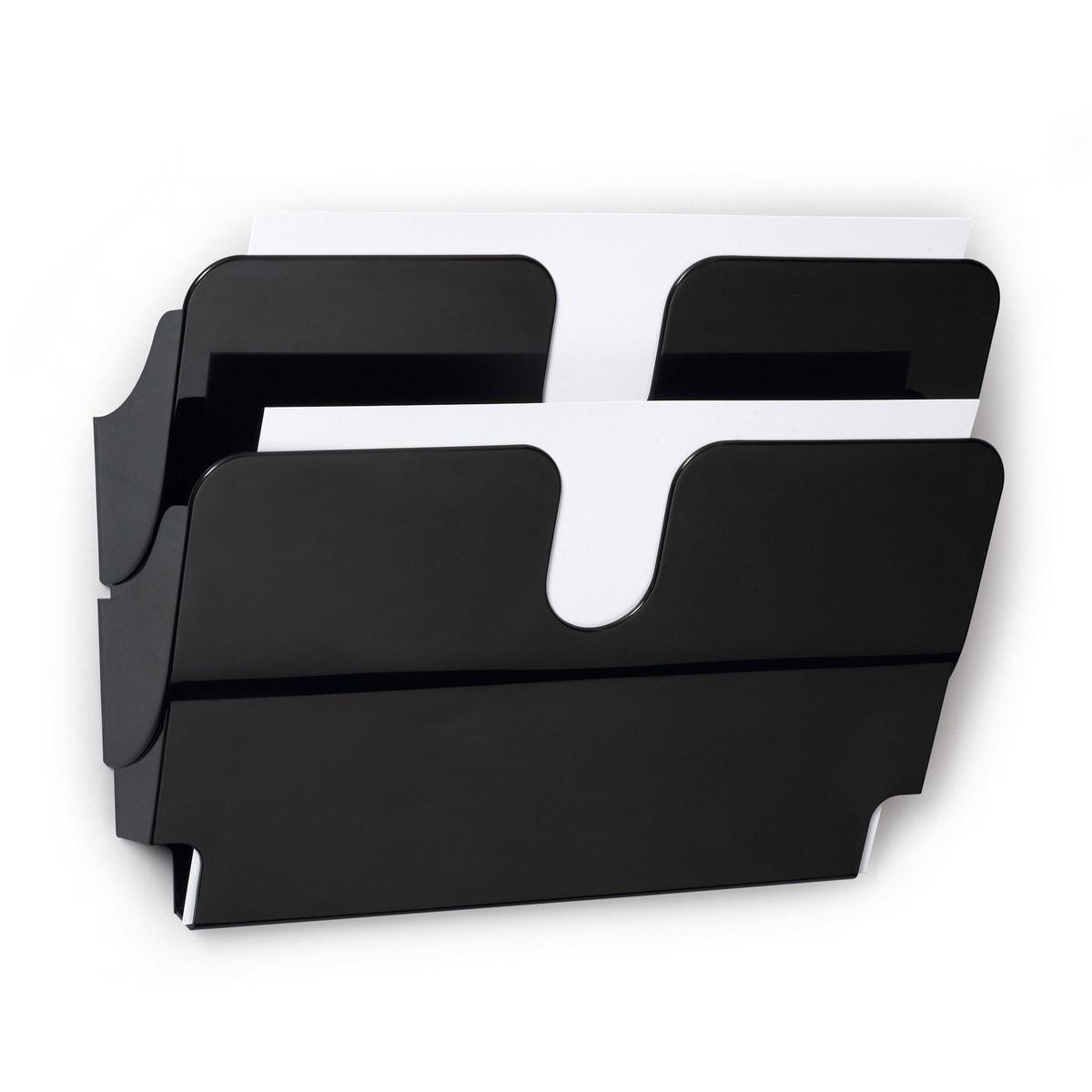 Trieur mural magnétique FLEXIPLUS DURABLE A4 paysage, 2 compartiments, noir