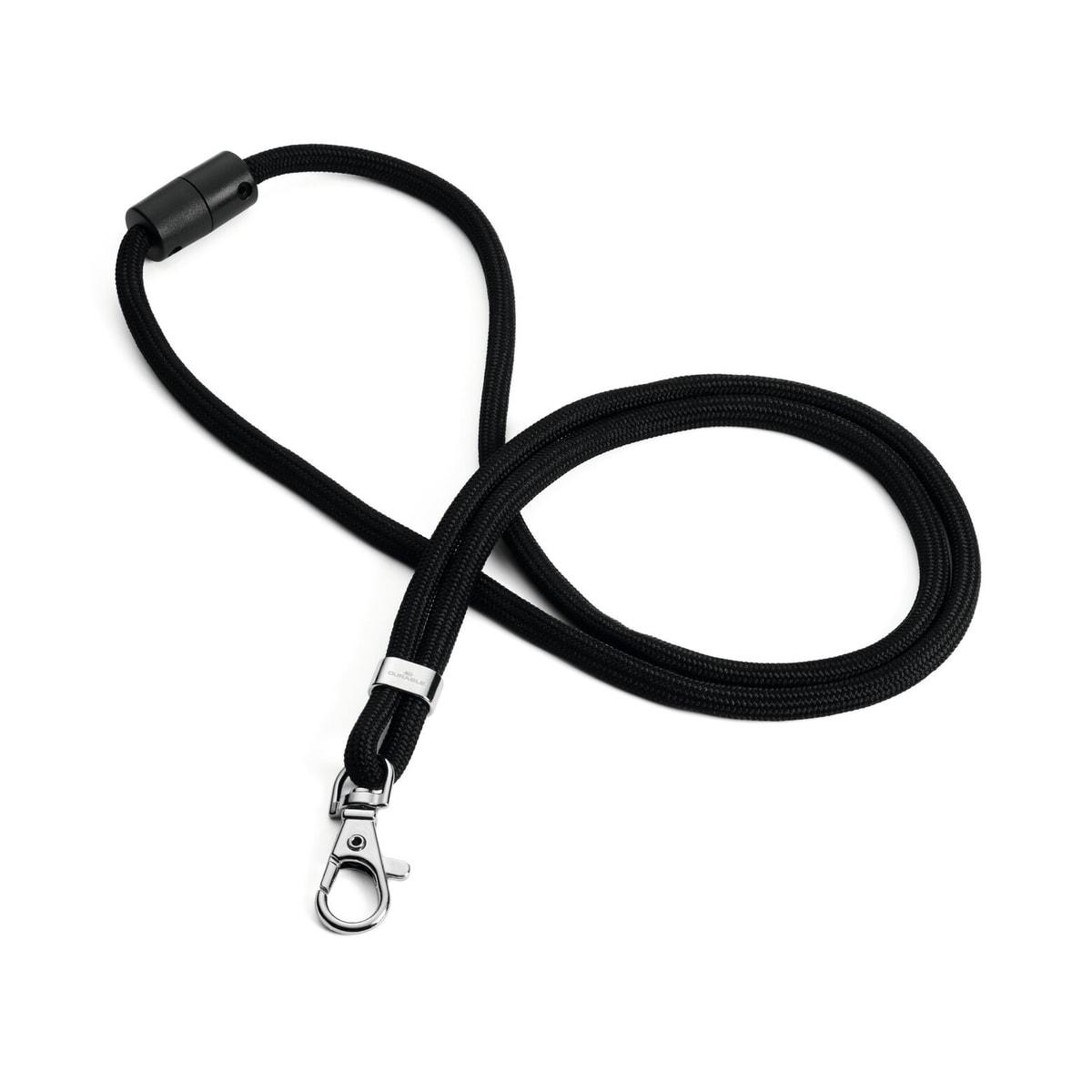Lanière badge ronde en PET recyclé DURABLE noir