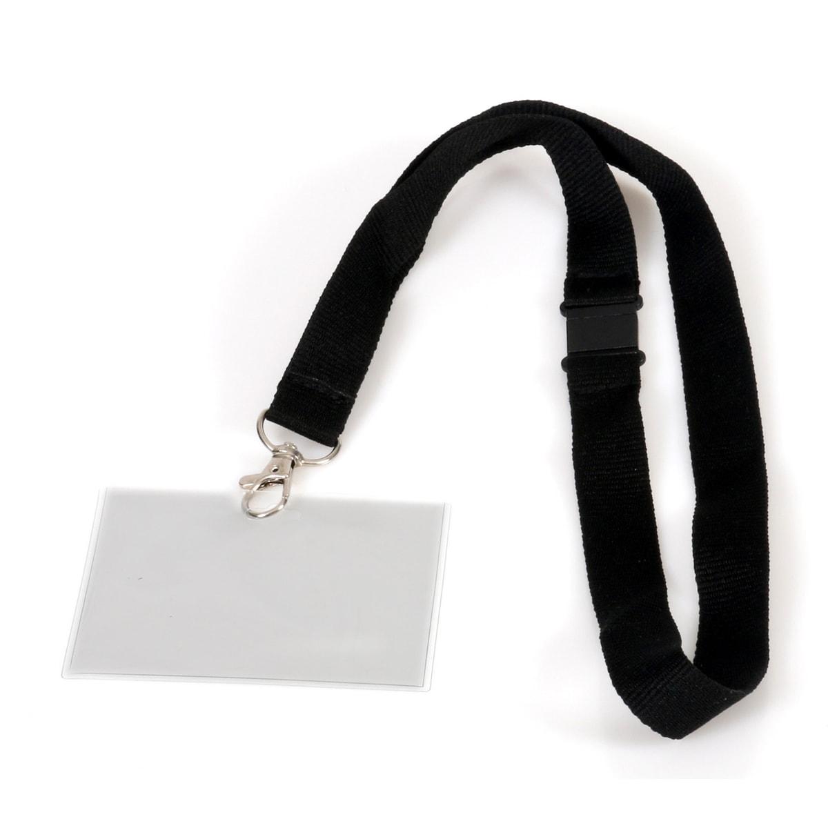 Porte badge EUROPEL 90 x 60 mm avec cordon textile noir