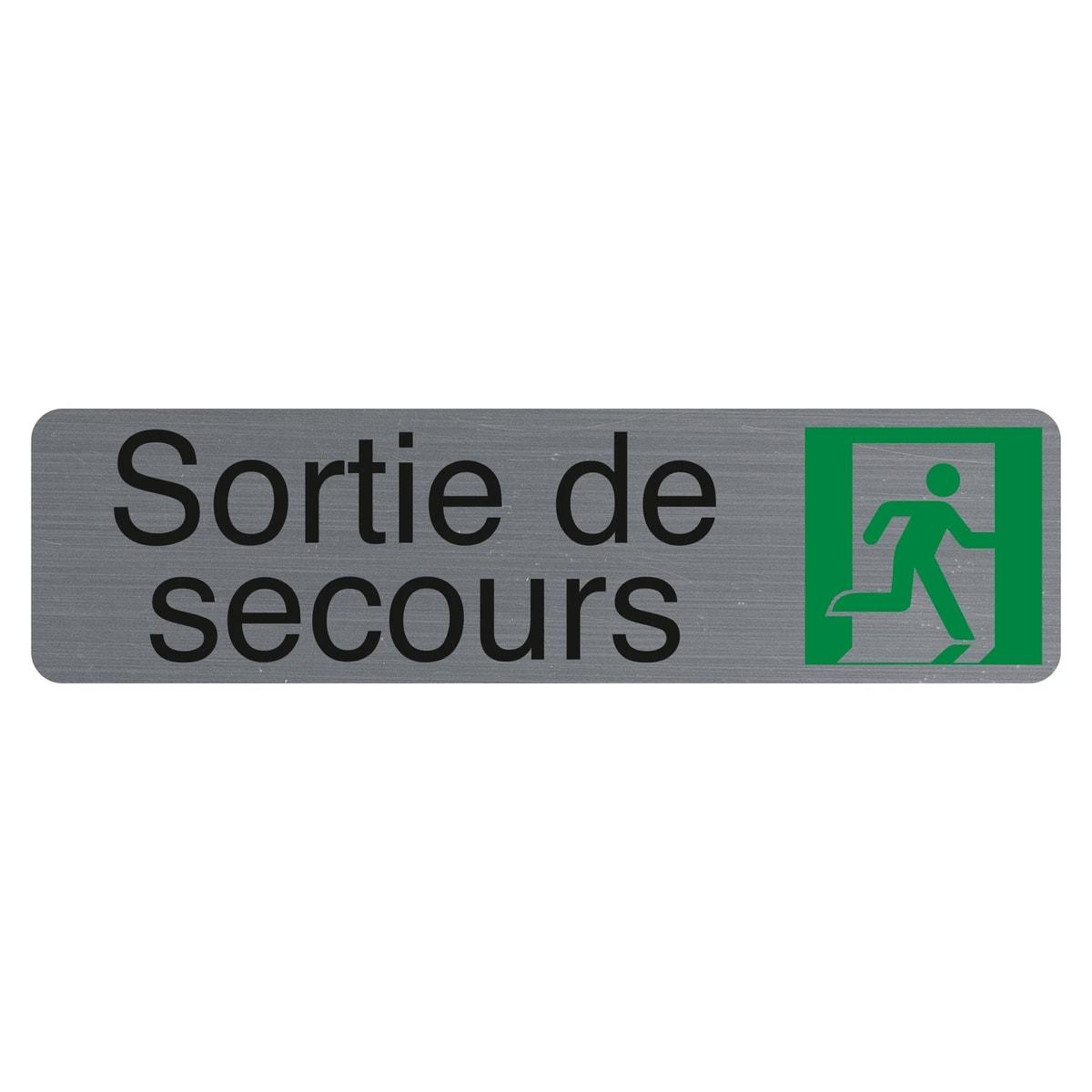 Plaque adhésive Sortie de secours EXACOMPTA 67172E, homme qui court sur pavé vert