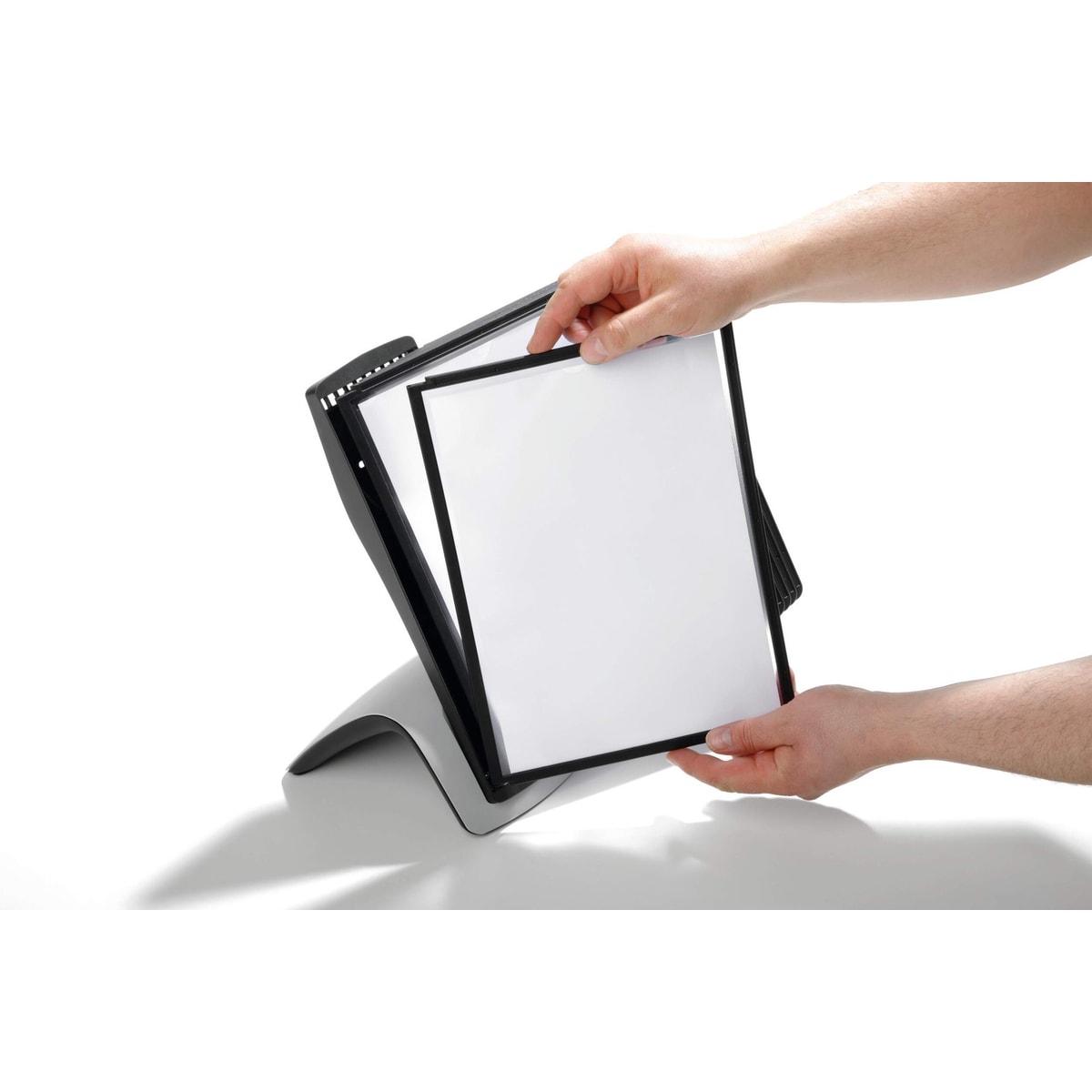 Pupitre de table DURABLE SHERPA STYLE, pochette A4 noire retirée à la main