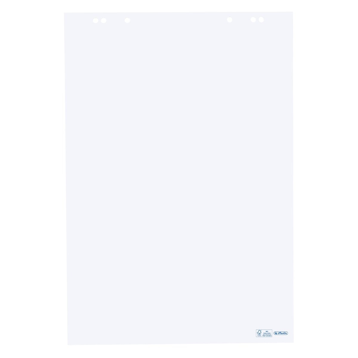 Recharge paperboard herlitz unie, feuille blanche perforée